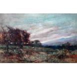 Thomas W. Morley (1859-1925), Evening, Near Wrotham, watercolour, signed, 33cm x 51cm.