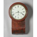A VICTORIAN MAHOGANY DROP DIAL WALL TIMEPIECE Inscribed Weller, Croydon The 8in.