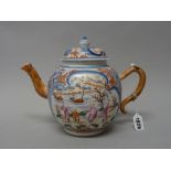 A Chinese export mandarin palette punchpot, Qianlong,