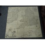 A map by R.W. SEALE: England and Ireland . . . with the Coast of France from Calais to Brest . .