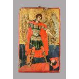 A Russian Icon, possibly 18th century, 'The last judgment',