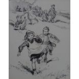 Eileen Alice Soper (1905-1990), Children at play, ink and pencil, signed, 24cm x 18cm.