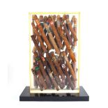 Arman (Franco-American 1928-2005) Waiting to exhale, sculpture cigars in acrylic, Ltd Ed 10/100,