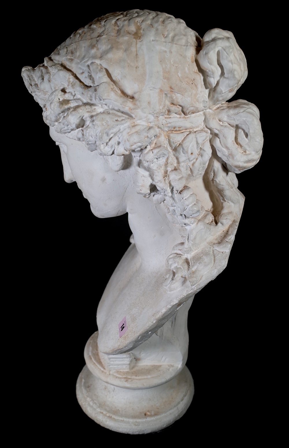 After the Antique; a modern plaster bust of a woman, 70cm high. - Image 2 of 13