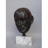 David Cregeen (1923-), portrait bust of Stephen William Hawking (1942-2018), bronze,