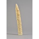 Tribal interest; African carved elephant tusk, late 19th century,