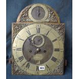 A LONGCASE CLOCK MOVEMENT The dial signed Thomas Hughes, London 12in.
