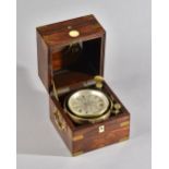 A Victorian rosewood and brass-bound chronometer By F. W. Clerke, London, No.