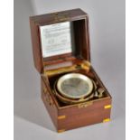 AN AMERICAN BRASS-BOUND MAHOGANY CHRONOMETER By Hamilton Watch Co, Lancaster, PA. No.