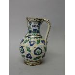 An Iznik pottery jug, Ottoman Anatolia, first half 17th century,