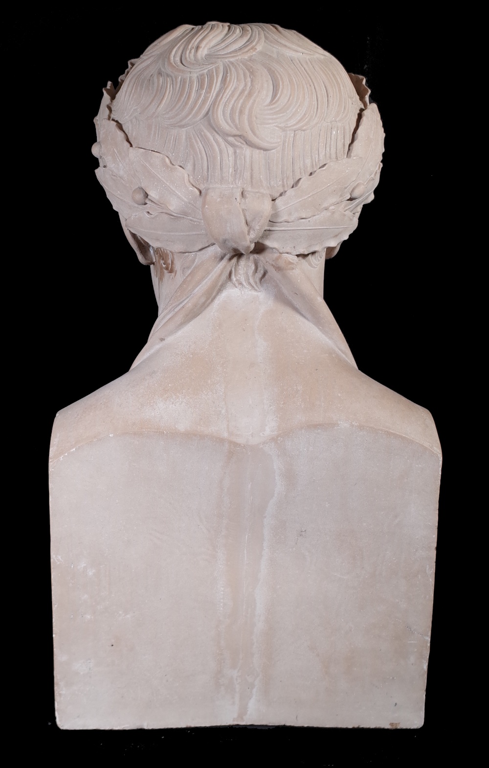 A modern composite marble bust of Napoleon wearing a laurel wreath, 66cm high. - Image 5 of 8