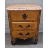 An early 20th century Continental petit commode,