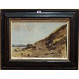 Norton Philipps? (contemporary) Rocky coastal scene, oil on board,