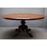 An early Victorian rosewood centre table,