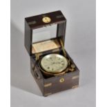 A HISTORICALLY INTERESTING BRASS-BOUND ROSEWOOD TWO-DAY MARINE CHRONOMETER WITH AUXILLARY