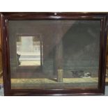 Asian School (late 20th century) Inside/Outside, oil on canvas, inscribed on label on reverse,