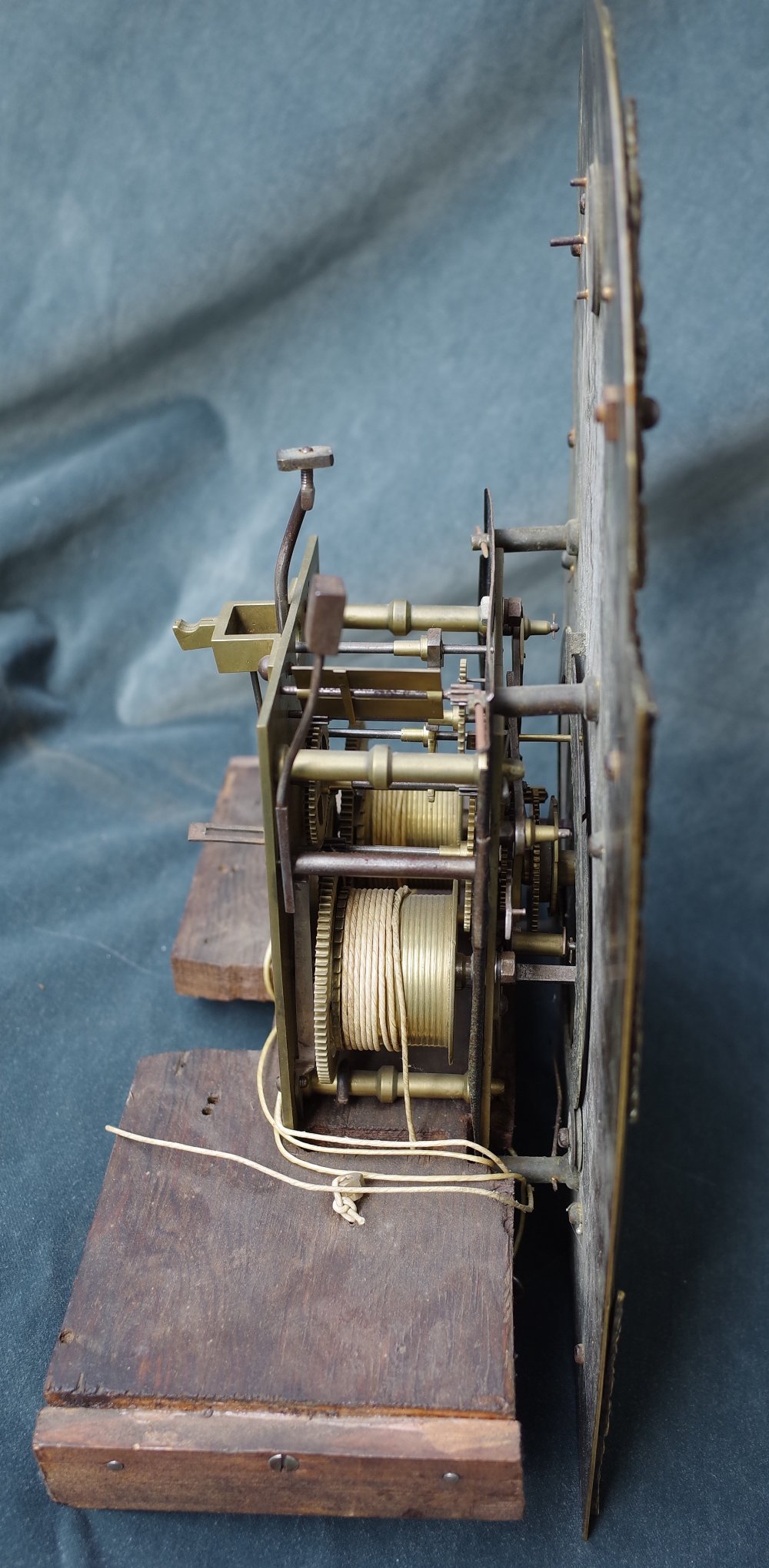 A LONGCASE CLOCK MOVEMENT The dial signed Thomas Hughes, London 12in. - Image 6 of 7