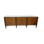 A late 19th century French Empire style sideboard,