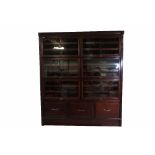 A pair of 20th century mahogany haberdashery cabinets,