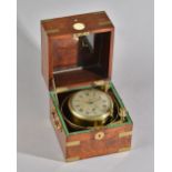 A Fine & Rare mahogany and brass-bound eight-day chronometer By Hatton & Harris, London No.