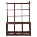 Gillows & Co; a Victorian mahogany and ebonised hall stand,