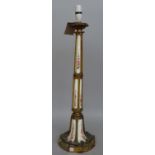 A French pottery and gilt metal mounted table lamp, late 19th century,