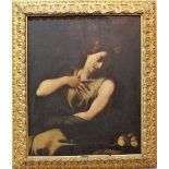 Follower of Jusepe de Ribera "The penitent Magdalene", oil on canvas, 112cm x 91cm.