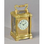 A FRENCH BRASS REPEATING CARRIAGE CLOCK By Henri Jacot, No.