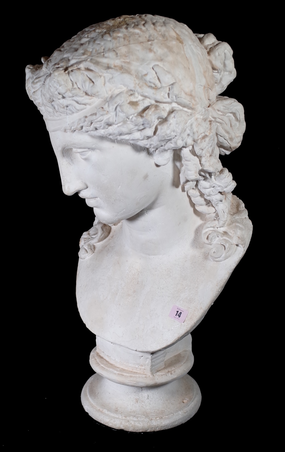 After the Antique; a modern plaster bust of a woman, 70cm high. - Image 5 of 13