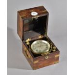 A VICTORIAN BRASS-BOUND ROSEWOOD TWO-DAY MARINE CHRONOMETER By Morris Tobias, 31 Minories, London,