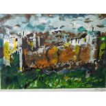 John Piper (1903-1992), Manorbier, Dyfed (Levinson 431), screenprint in colours, 1990-1,