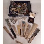 Mostly 20th century costume jewellery and a small quantity of silver (925) items, including buckles,