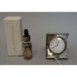 Black, Starr & Frost; an American sterling silver travelling desk/bedside timepiece,