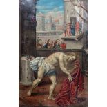 Flemish School (17th/18th century), The Flagellation of Christ, oil on copper, 35cm x 23cm.