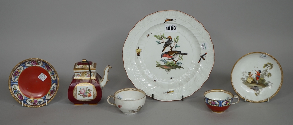 A group of Meissen porcelain, Marcolini period, late 18th/early 19th century,