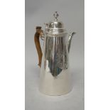 A Britannia Standard silver coffee pot, of tapered cylindrical form,