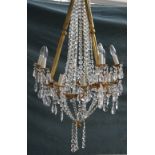 A modern gilt bronze twelve branch chandelier of Victorian style,