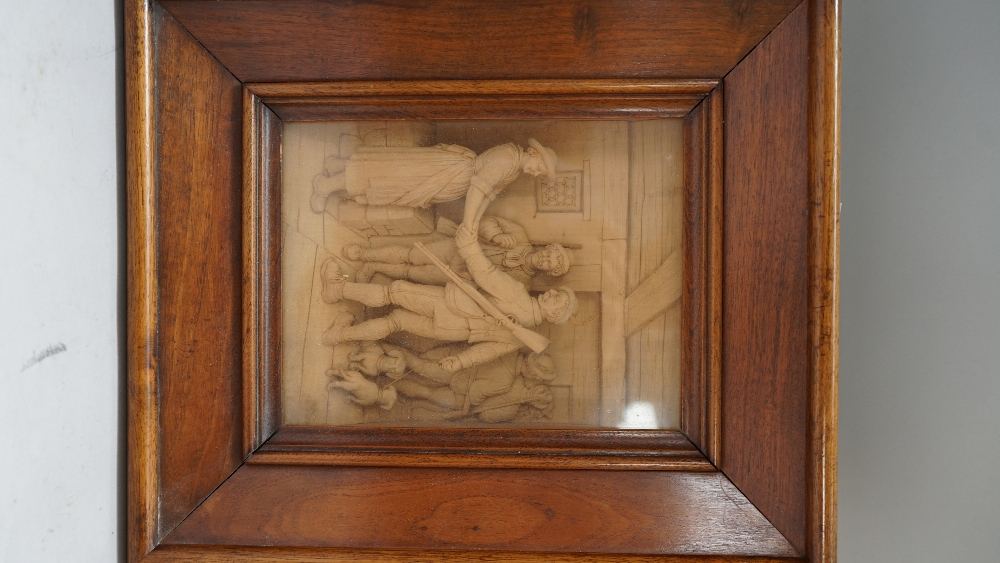 A pair of 19th century Black Forest linden/lime wood relief carved panels, - Image 2 of 4