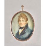 Samuel Shelley (1750-1808), portrait miniature on ivory of a young man,