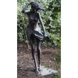 Mitchell House, Girl in breeze, cold cast bronze, 120cm high.