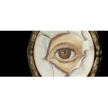Fulco, Duca di Verdura (Italian 1898-1978), a miniature - "The peeping eye", bodycolour, signed,