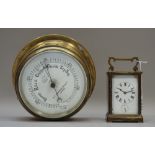 A French R & C brass cased carriage clock, 11.