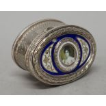 A European oval enamelled box,