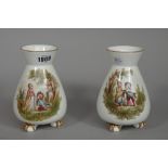 A pair of Copeland bone china vases, circa 1870,