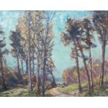 Ethel Rawlins (1880-1940), Springtime, oil on board, signed with monogram, 39cm x 49cm.