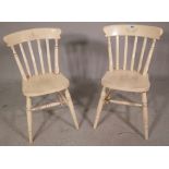 A set of eight 20th century cream painted bar back dining chairs, (8).