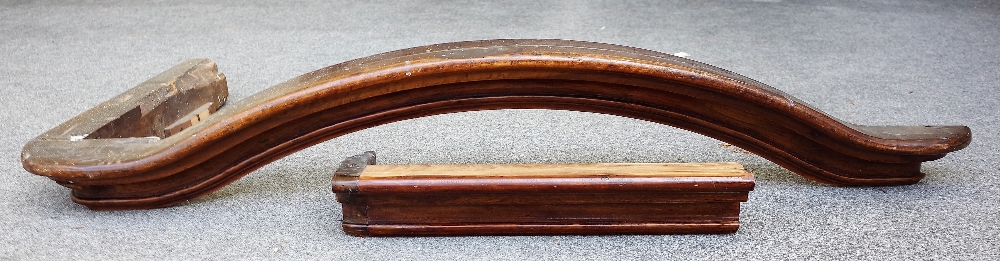 An 18th century fruitwood armoire with carved arched cornice over a pair of shaped panel doors, - Image 7 of 7