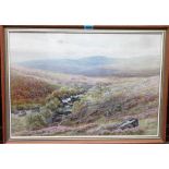 William Sidney Morrish (1844-1917), Moorland scene, watercolour, signed, 35cm x 51cm.