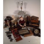 Collectables, including: lacquer boxes, a doll, Asian hardstone trees, prints and sundry, (qty.).