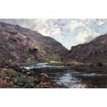 Jose Weiss (1859-1919), Highland loch scene, oil on canvas, signed, 40cm x 60cm.